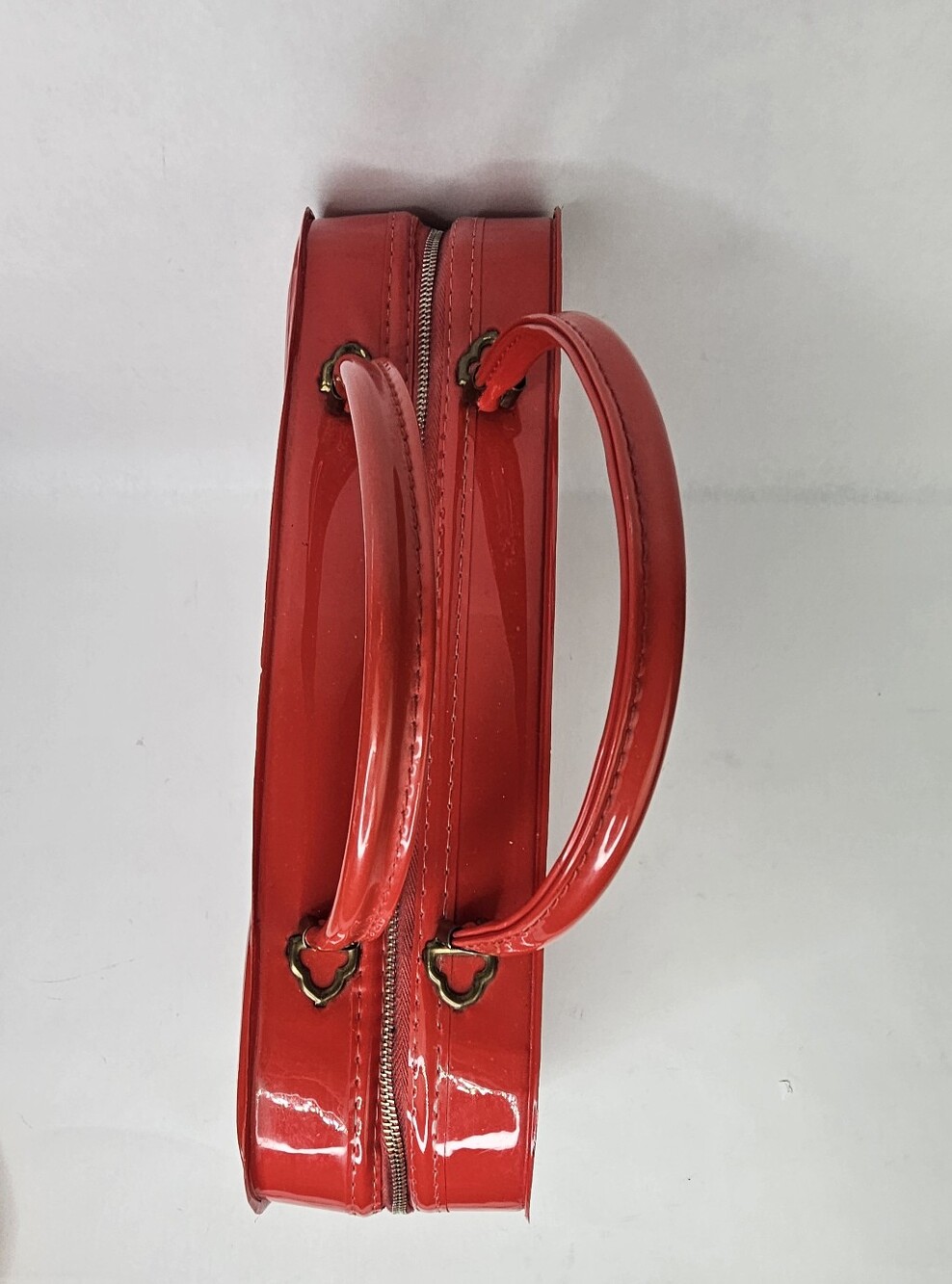 Tolin Vintage 1960 Red Patent Travel Case Tote - Picture 5 of 13